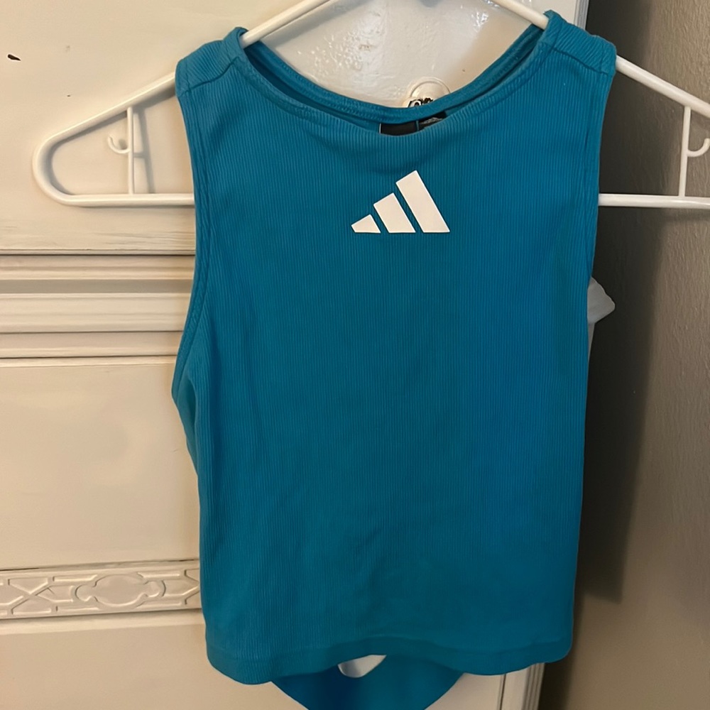Adidas Blue crop top